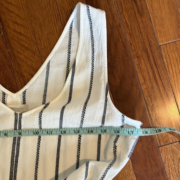 Outerknown | 100% Cotton Weekender White & Blue Striped Jumpsuit Size Small - Picture 11 of 12